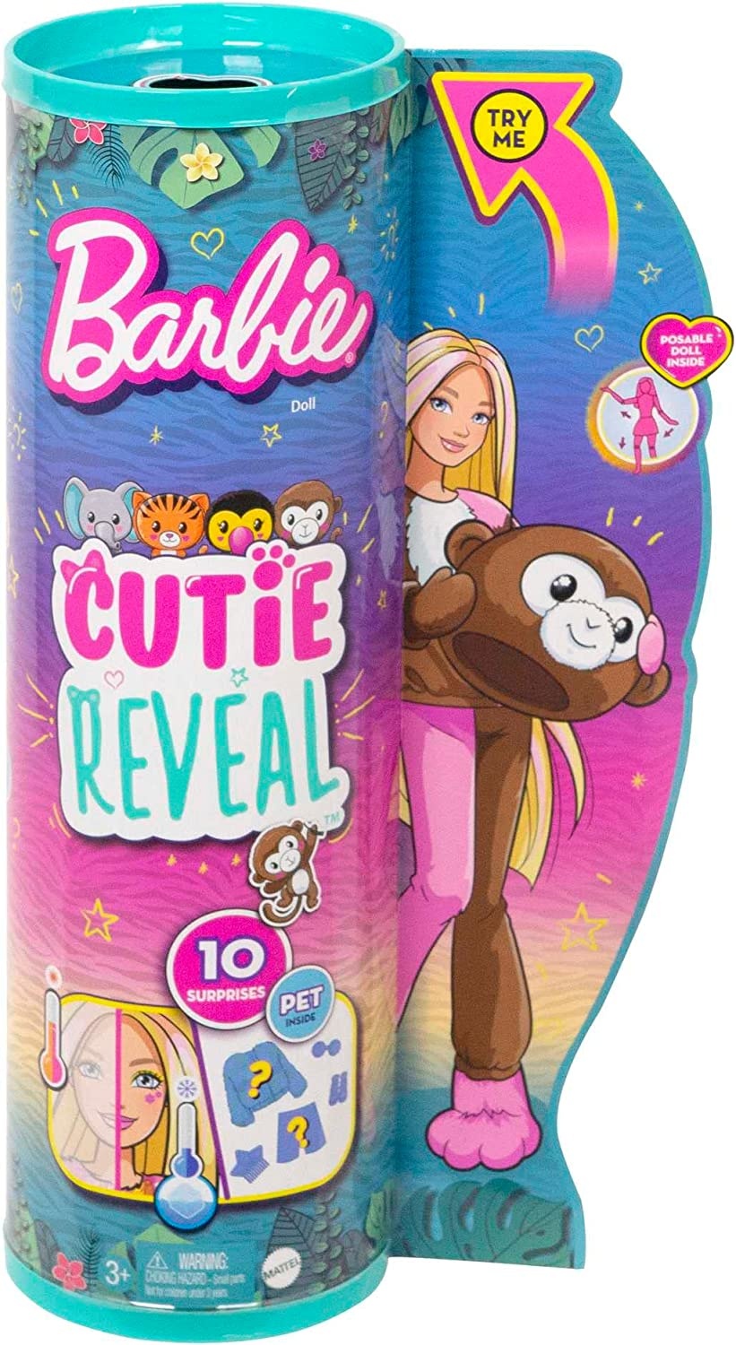 Barbie Cutie Reveal Monkey Themed Doll