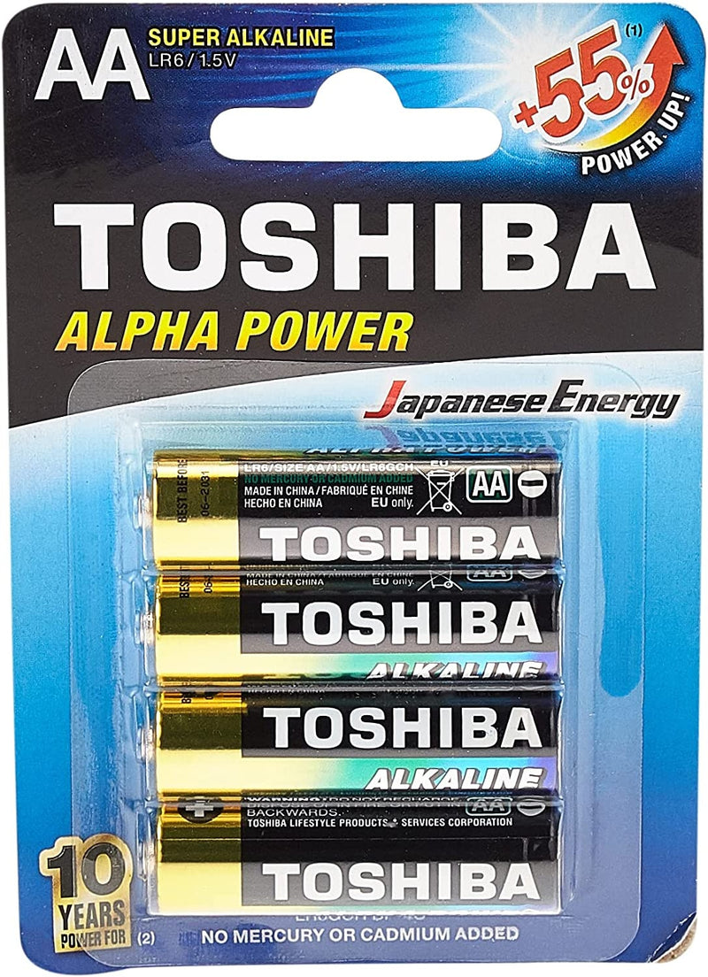 Toshiba Alpha Power AA 4 Piece/Pack Battery