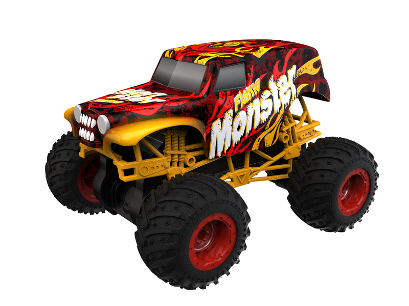 D Power 1:16 Remote Control 2.4G Flame Monster Car 2 Assorted