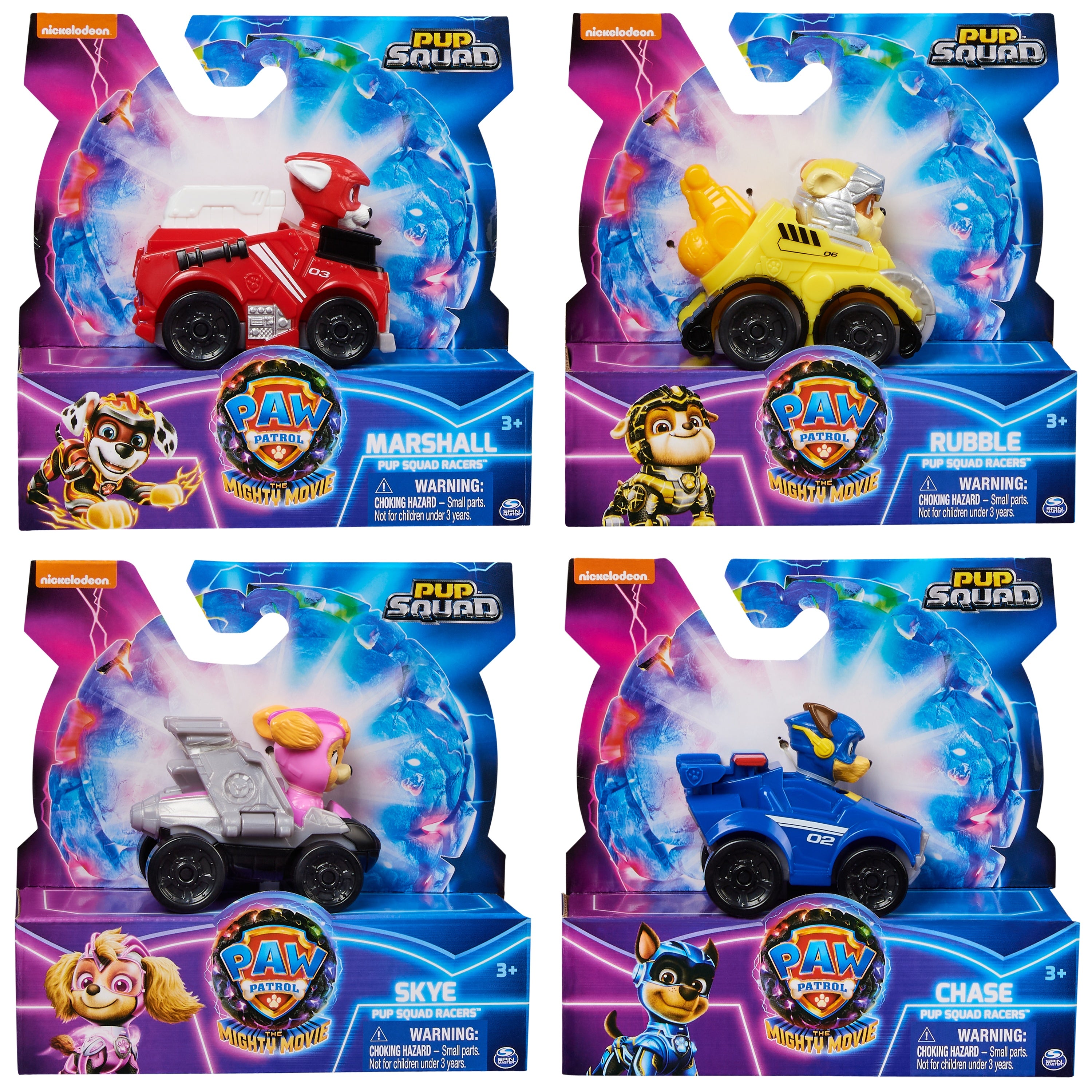 Pawpatrol Pup Squad Racers 2Inch 6Asst