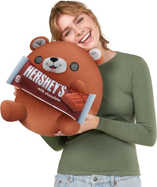 Zuru Snackles Bear Plush Holding Hershey'S Milk Chocolate Medium