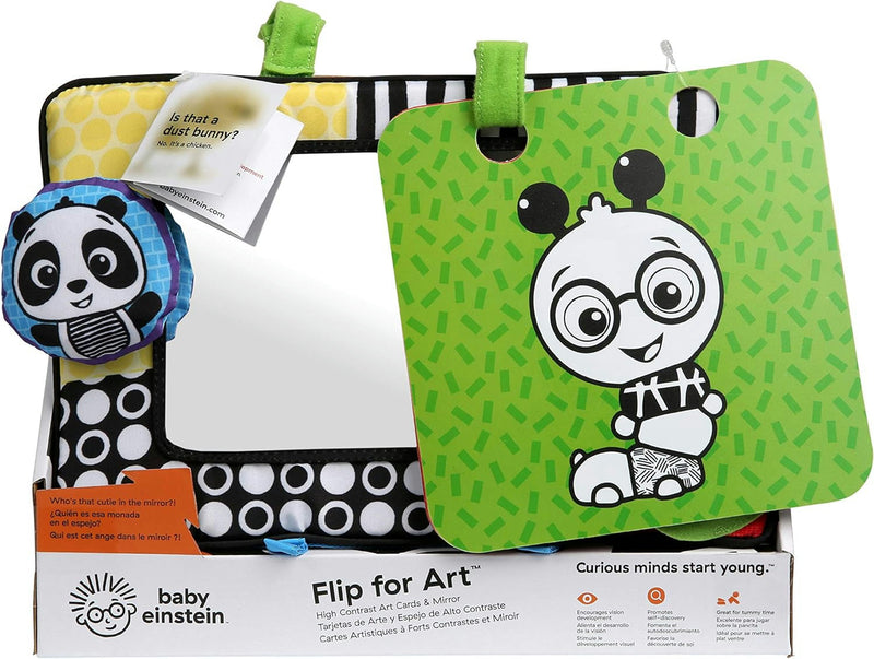 Baby Einstein Flip For Art High Contrast Floor Activity Mirror with Take Along Card