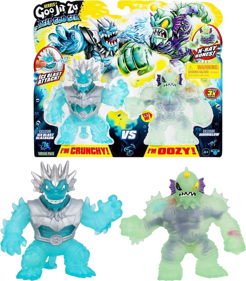 Goo Jit Zu Deep Goo Sea Ice Blast Attack Versus Horriglow