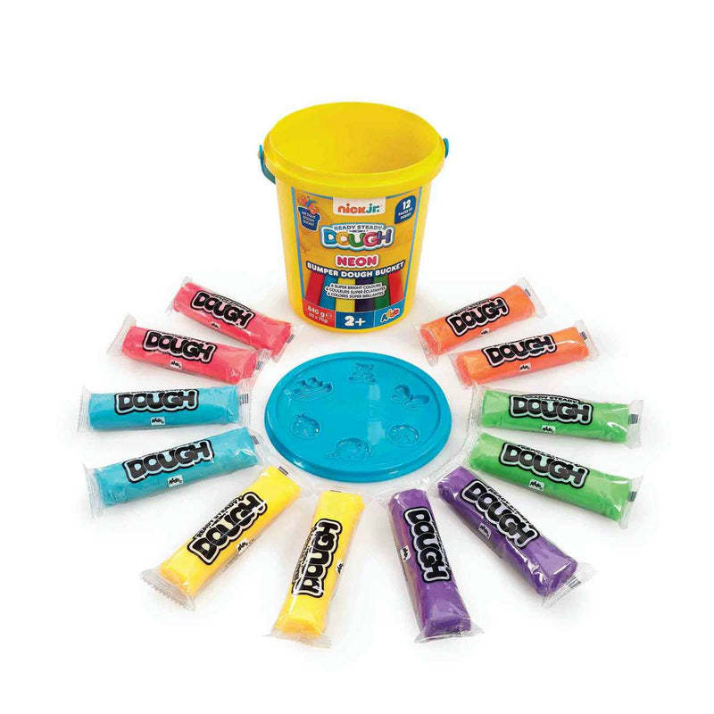 Addo Nick Jr. Ready Steady Dough Neon Bumper Dough Bucket