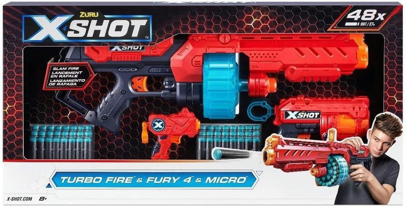 X-shot Excel Combo Pack Turbo Fire/fury 4 And Micro (48darts)