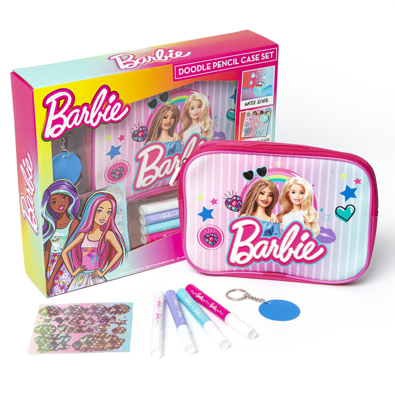 Barbie Colour Reveal Doodle Pencil Case Set