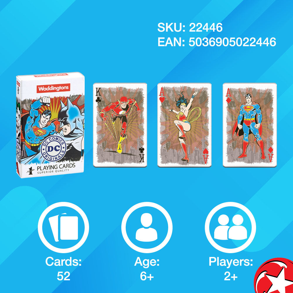 Waddingtons Playing Cards 54 DC Comics Retro
