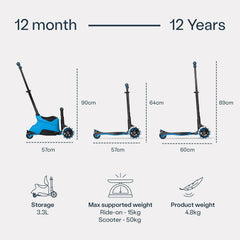 SmarTrike Xtend Blue Adjustable Scooter Ride-On for Kids