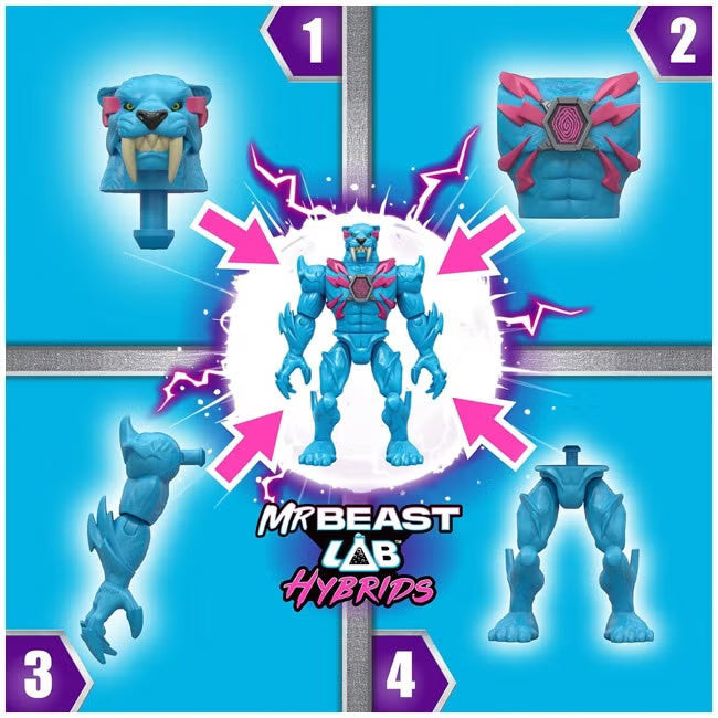 شخصيات أبطال خارقين - MrBeast Lab Hybrids Hybrid Pack Collectible Action Figure