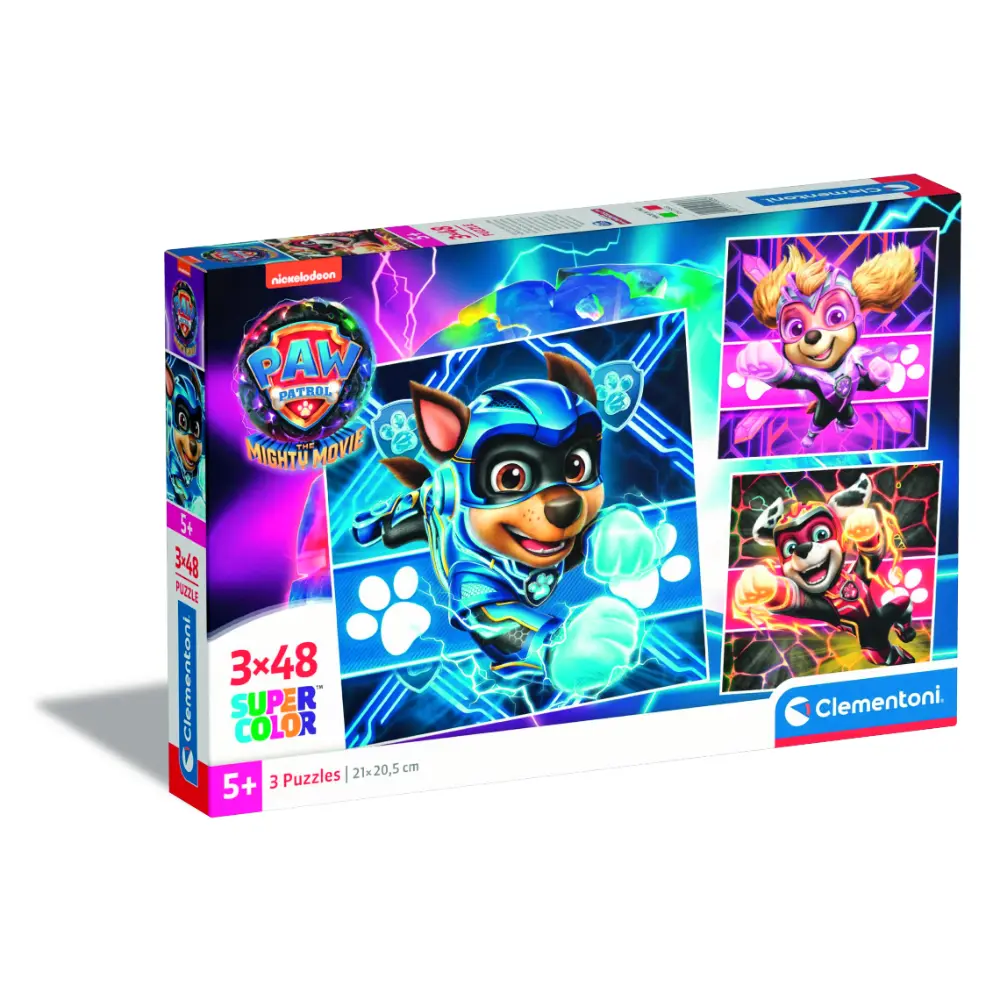 Clementoni Puzzle Paw Patrol Mighty Movie 3x48pcs