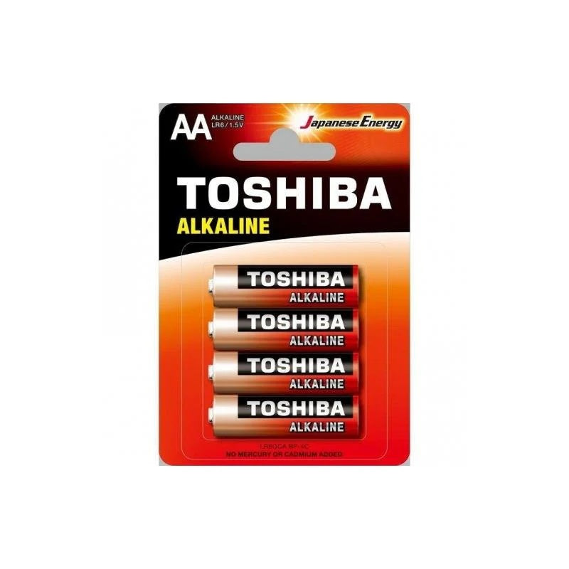 Battery Toshiba Alkaline AA Red 4 Pack