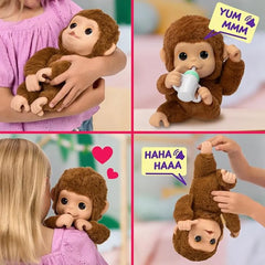 Littlelivepets Mb Monkey Plush S/Pk Battery Operated