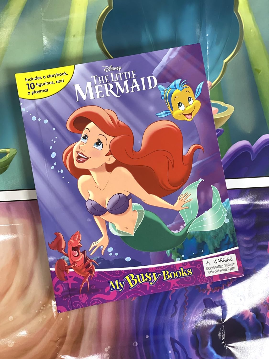 Disney The Little Mermaid Busy Books Storybook مع Figurines and Playmat for Kids