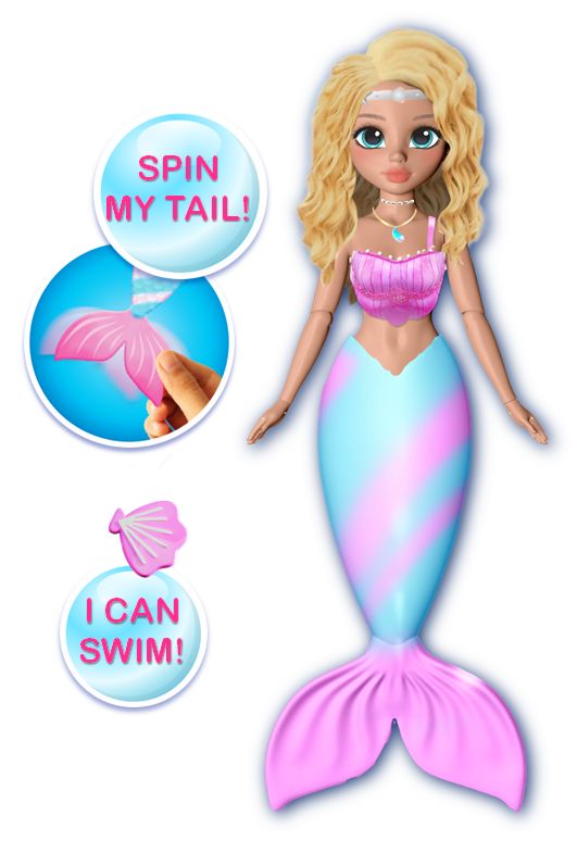 Mermaid Magic Windup دمية ٥٫٥ بوصة