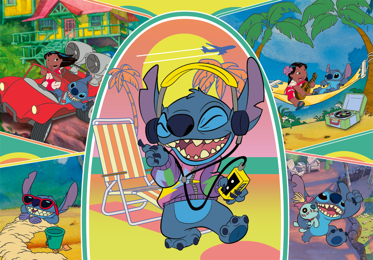 Clementoni Disney Stitch 180-pieces Puzzle for Kids 48.5 x 33.5 cm