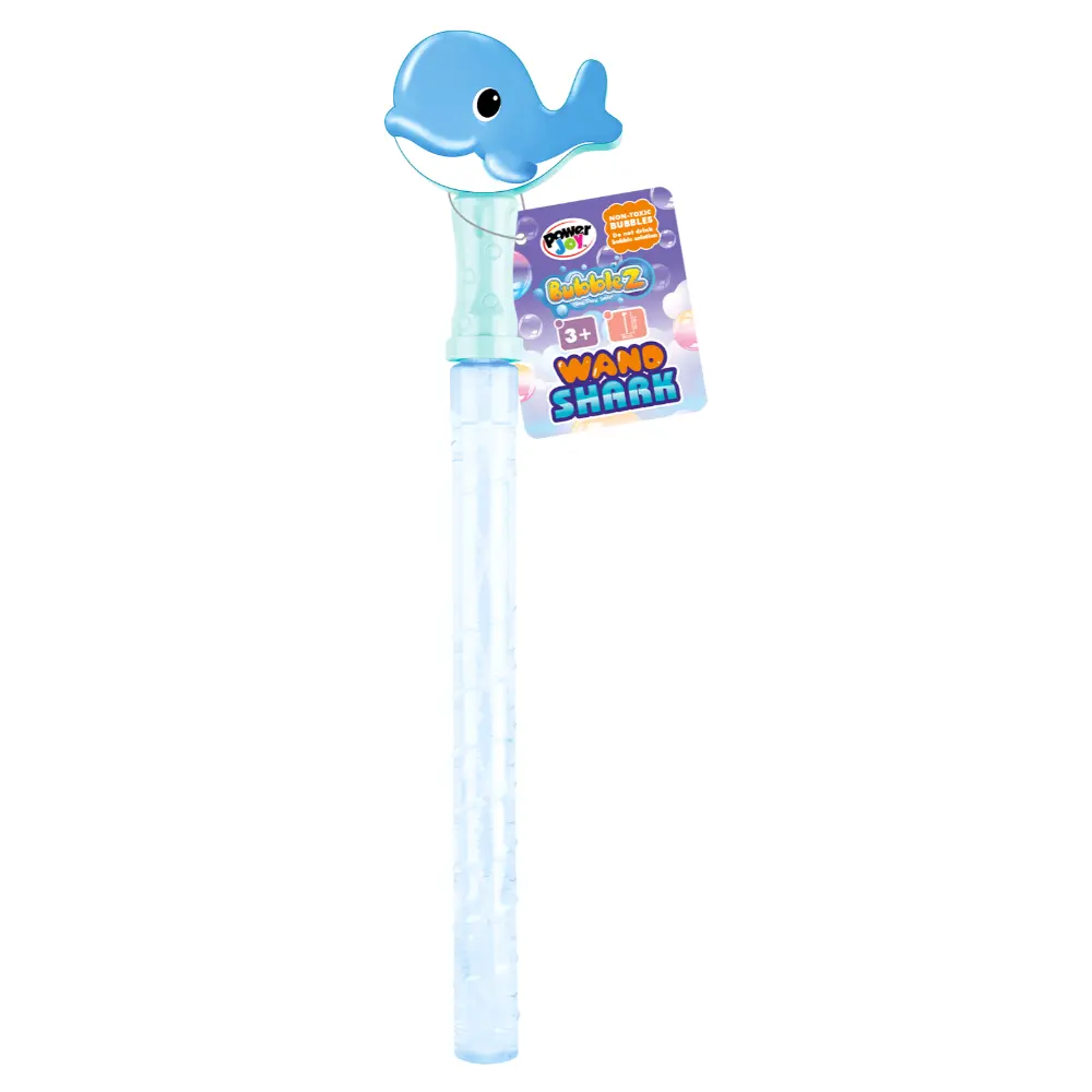 Power Joy Bubble Wand Whale 39cm CDU24 WOC