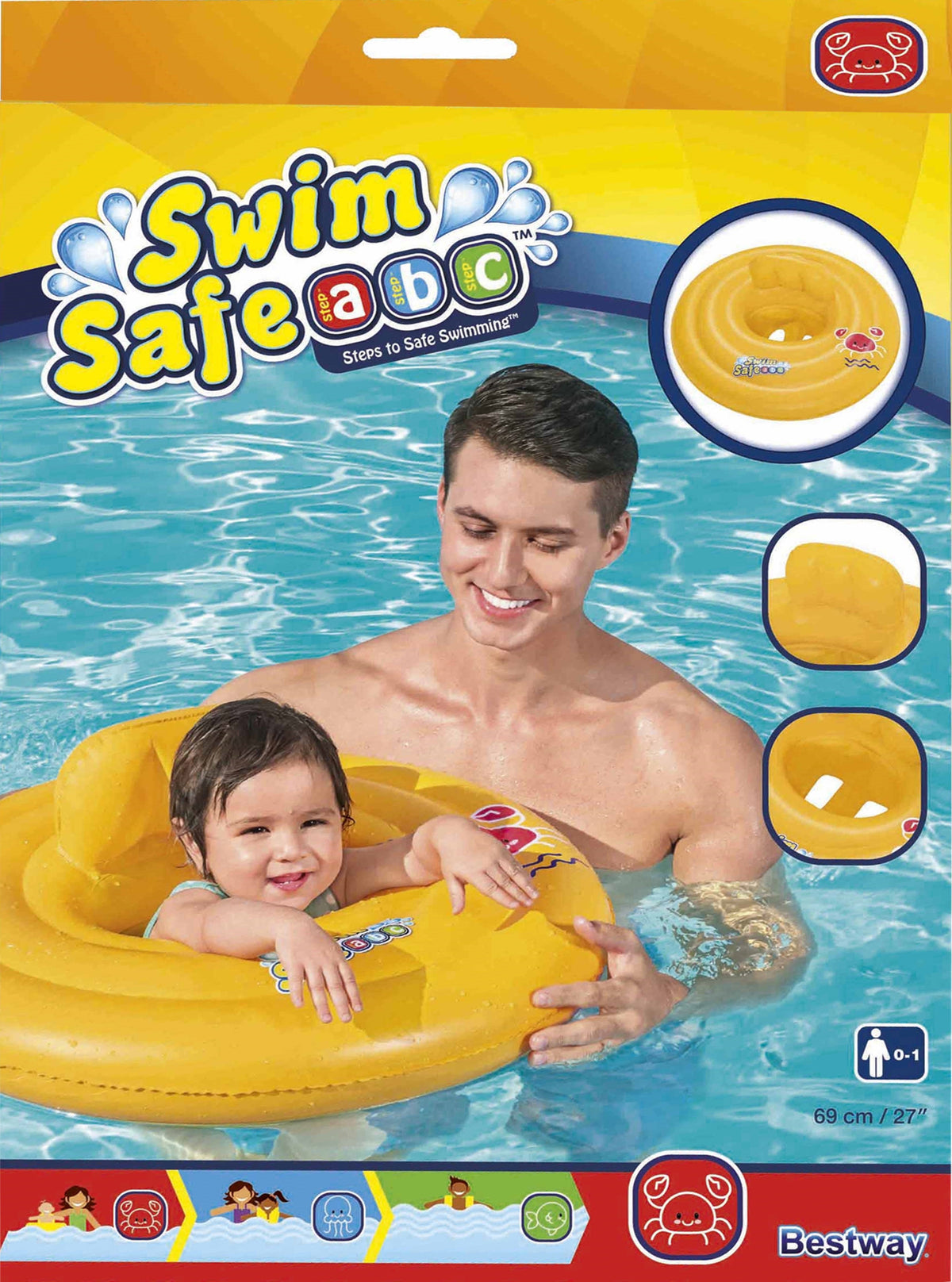 Bestway Swimsafe Baby Seat Triple Ring 69cm