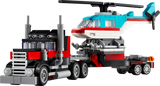 Lego Creator 3-in-1 Flatbed Truck with Helicopter 31146 Building Set