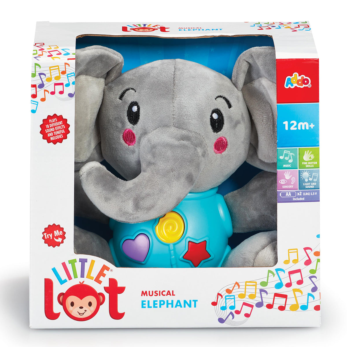 Little Lot Musical Elephant يعمل بالبطارية