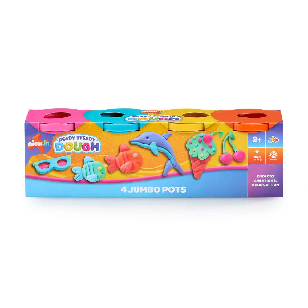 ADDO Nickjr Ready Steady Dough 4 Jumbo Pots 4X114g