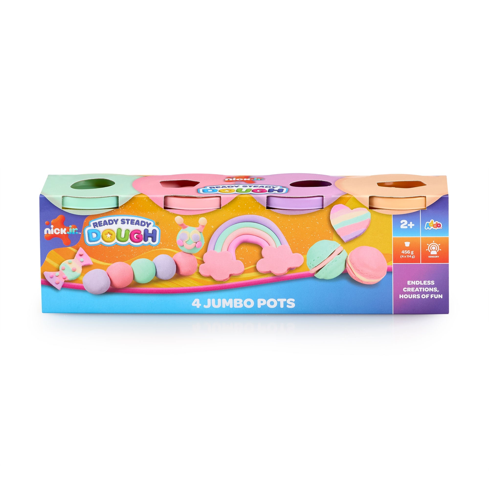 ADDO Nickjr Ready Steady Dough 4 Jumbo Pots 4X114g