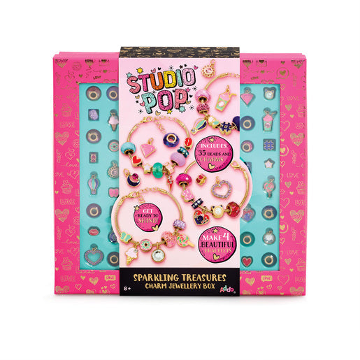 Studio Pop Sparkling Treasures Charm Bracelet Craft طقم for Ages ٨+