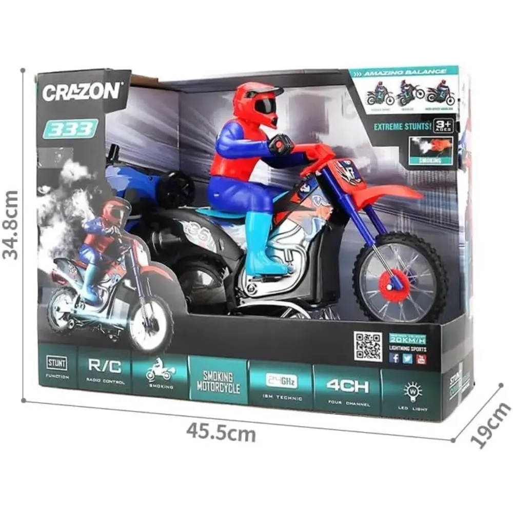 Crazon Scale 1:10 Smoking Motorcycle B/O