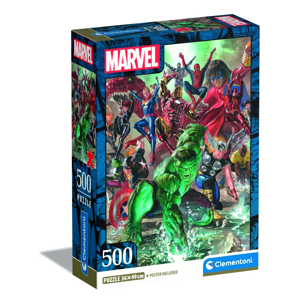 Clementoni Puzzle HQC Marvel+Poster 500-pieces