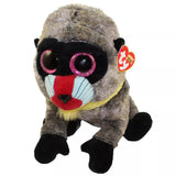 TY Beanie Boos Wasabi Baboon 10-Inch Plush Toy - Grey Collectible Stuffed Animal for Kids