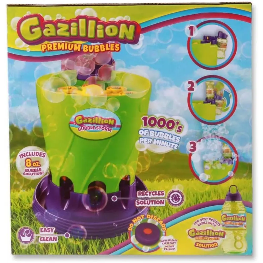 GAZILLION BUBBLES STORM WITH 8OZ SOLUTIO