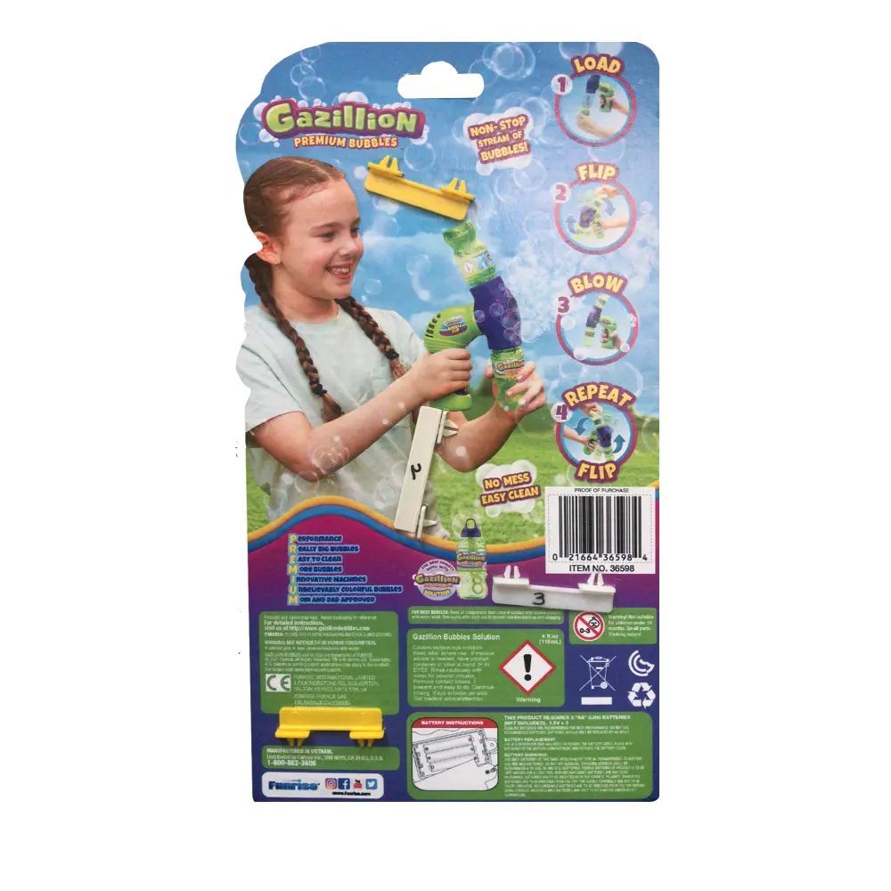 Gazillion Bubble Flip With 4oz Solution, Battery Operated