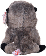 TY Beanie Boos Wasabi Baboon 7-Inch Plush Toy - Grey Collectible Stuffed Animal for Kids