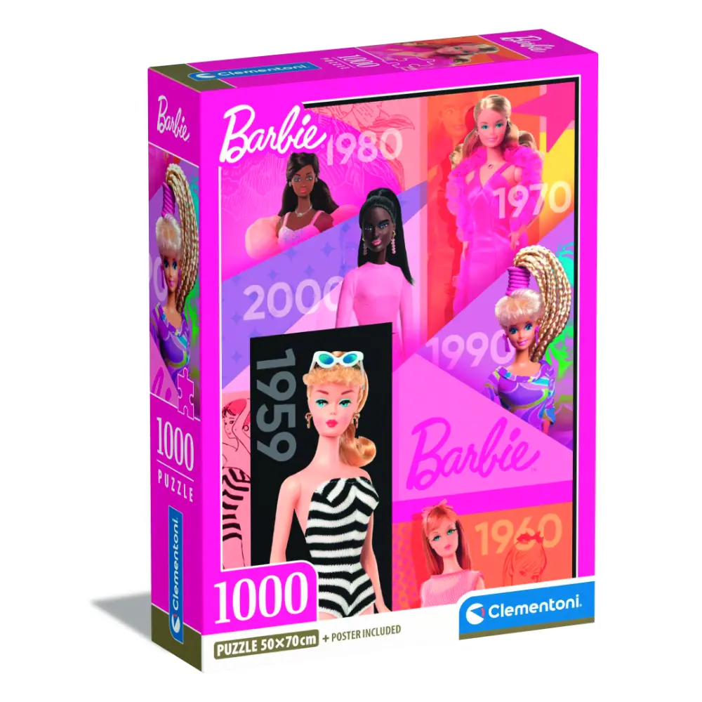 Clementoni Puzzle Barbie and Poster 1000 Pcs