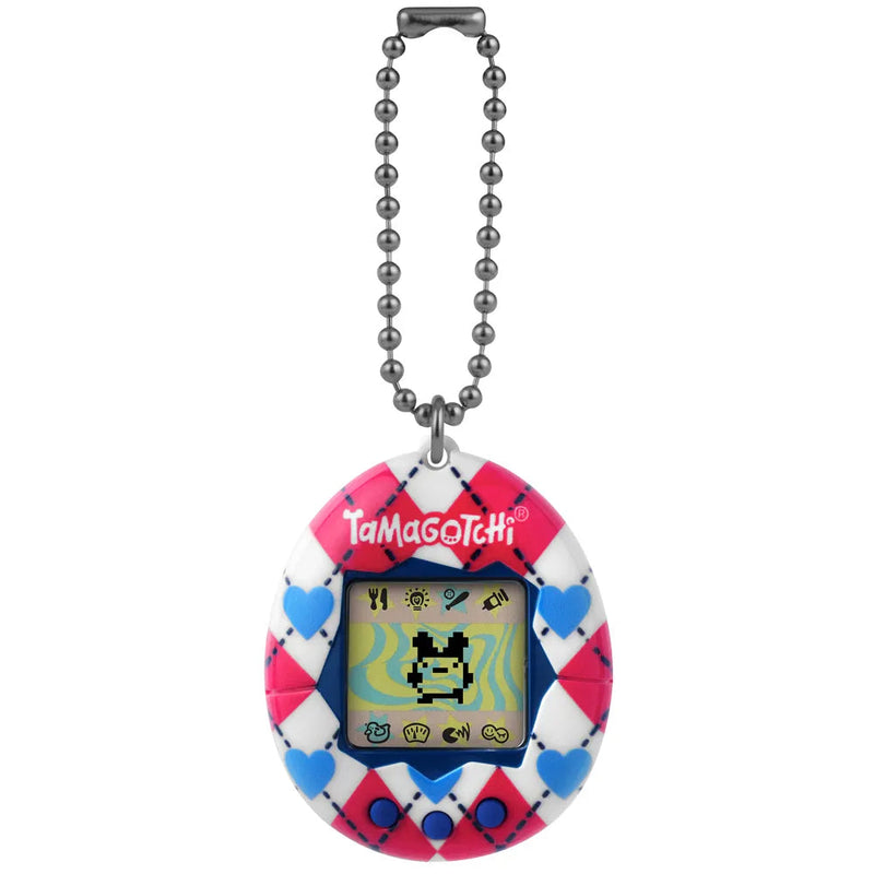 Tamagotchi Original Argyle Heart Digital Toy Classic Gen 2 Game Battery Operated