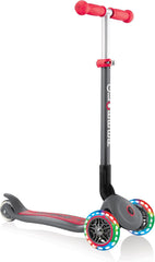 Globber Primo Foldable Lights Grey Red