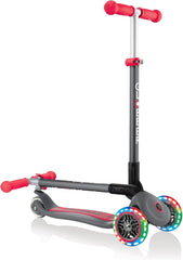 Globber Primo Foldable Lights Grey Red