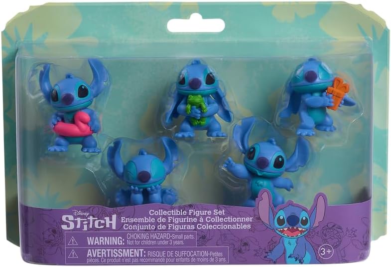 Disneys Stitch 5 Pack Collectible Mini Set