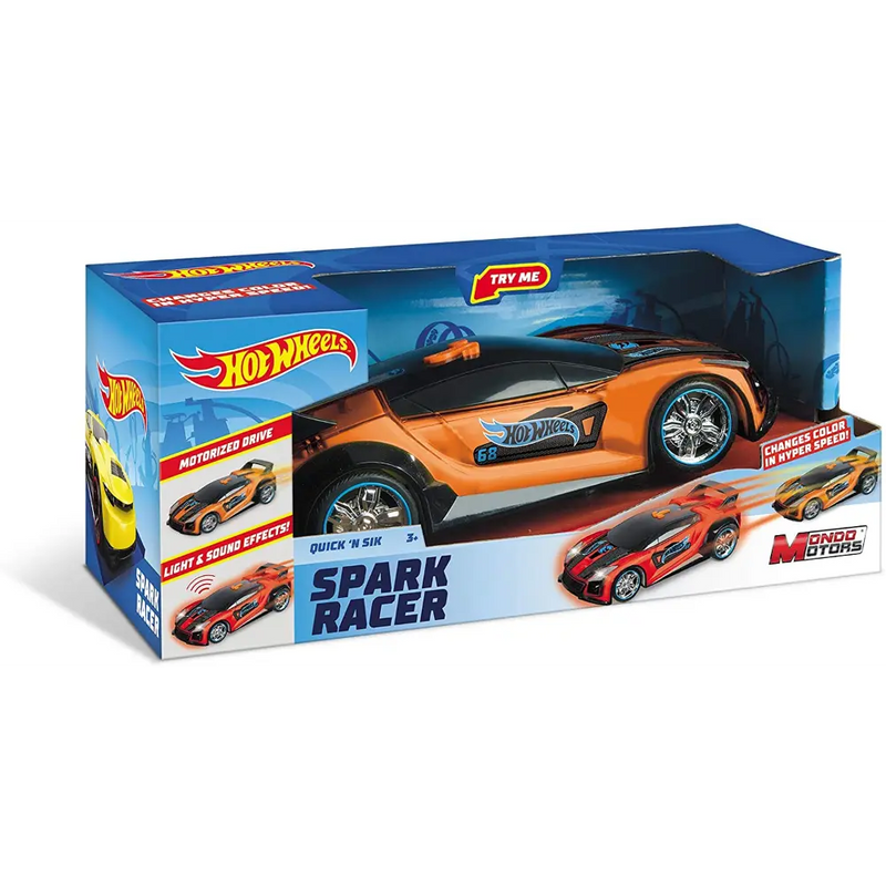Hot Wheels Light & Sound Spark Racer Quicknsick Battery Operated
