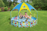 Bestway Steel Pro UV Careful Splash-in-Shade Round Above Ground Play Pool - 244x51cm
