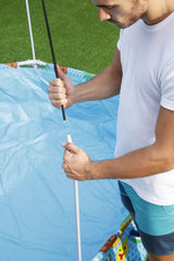 Bestway Steel Pro UV Careful Splash-in-Shade Round Above Ground Play Pool - 244x51cm