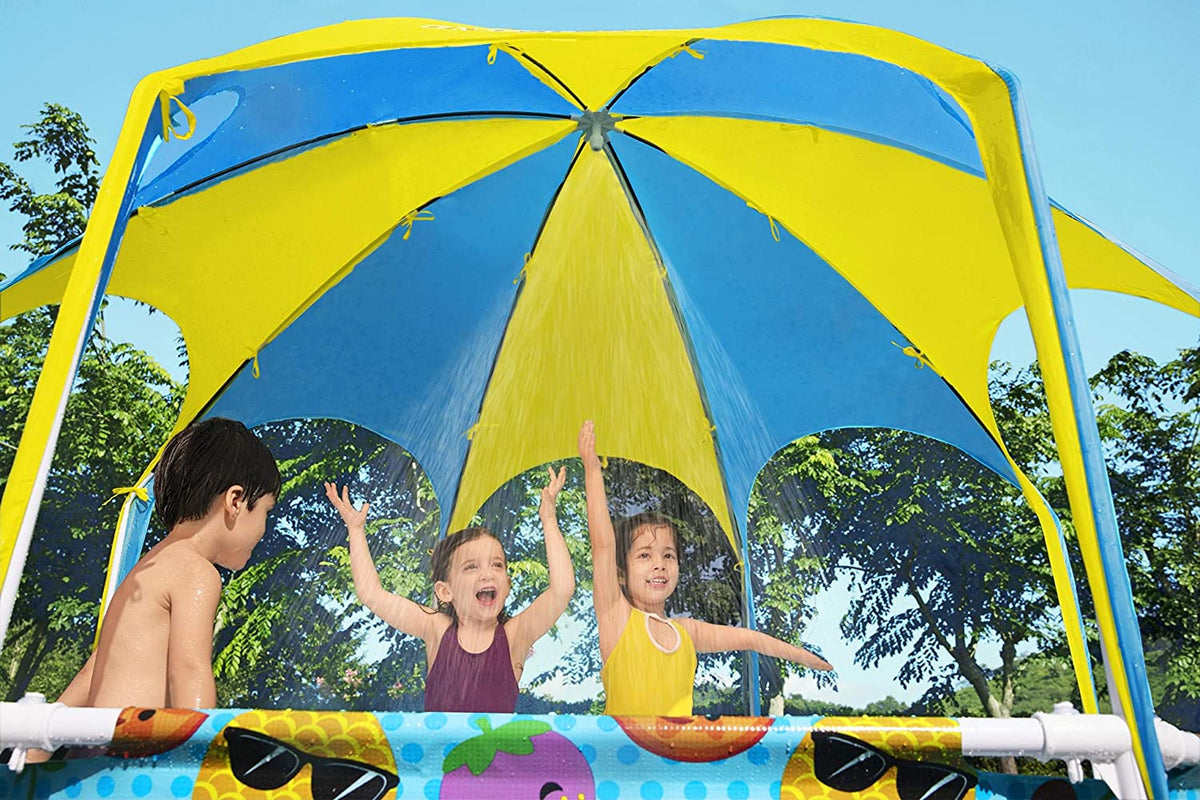 Bestway Steel Pro UV Careful Splash-in-Shade Round Above Ground Play Pool - 244x51cm