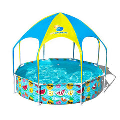 Bestway Steel Pro UV Careful Splash-in-Shade Round Above Ground Play Pool - 244x51cm