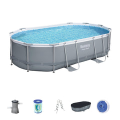 Bestway Power Steel Oval Pool Set 4.88m x 3.05m x 1.07m (16' x 10' x 42")
