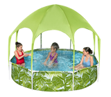 Bestway Steel Pro UV Careful Splash-in-Shade Round Above Ground Play Pool - 244x51cm
