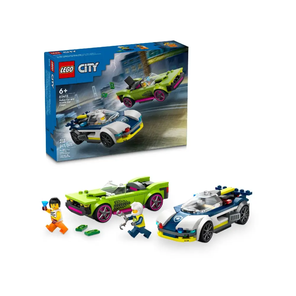 Lego Police and Muscle Car Chase