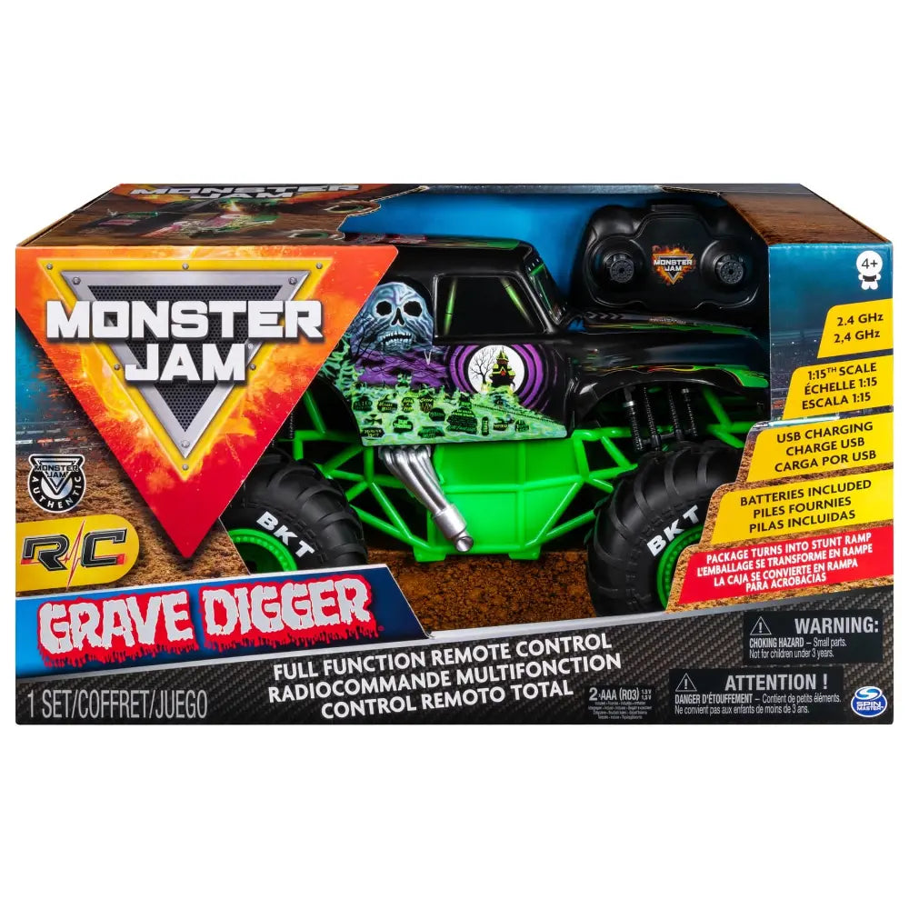 Monster Jam Rc 1:15 Grave Digger Battery Operated