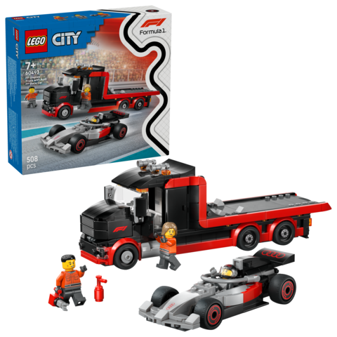 Lego City F1 Display Truck with Audi F1 Race Car 60493 Building Set