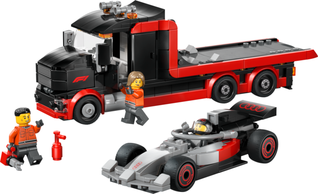 Lego City F1 Display Truck with Audi F1 Race Car 60493 Building Set