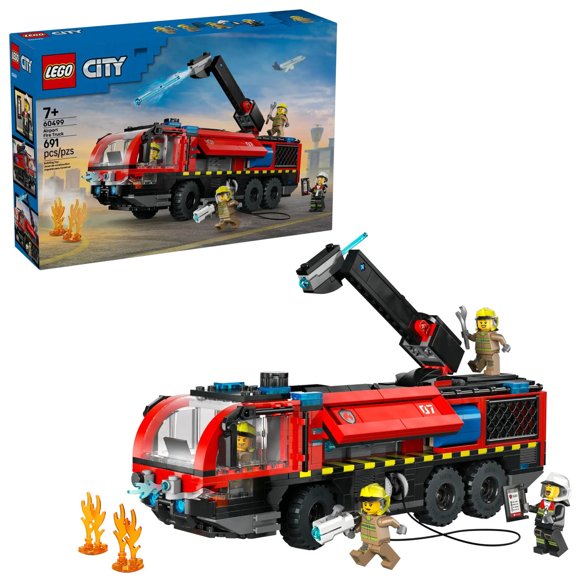 Lego City Airport Fire Truck Rescue Vehicle Building Set