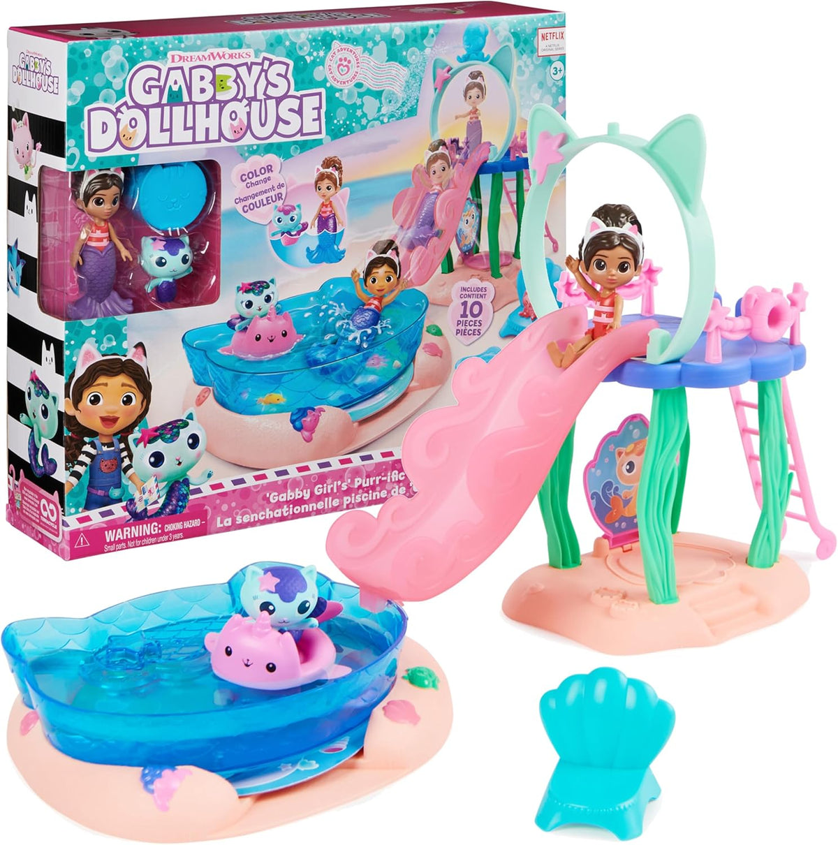 Gabby's Dollhouse Girls Purrific Pool Playset
